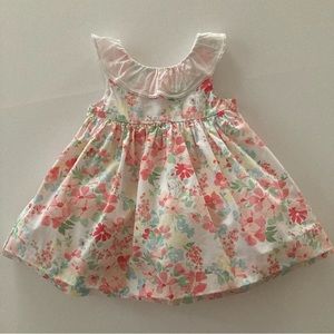 Janie and Jack Baby Girl 6-12 Months Floral Party Bow Dress Spring Summer